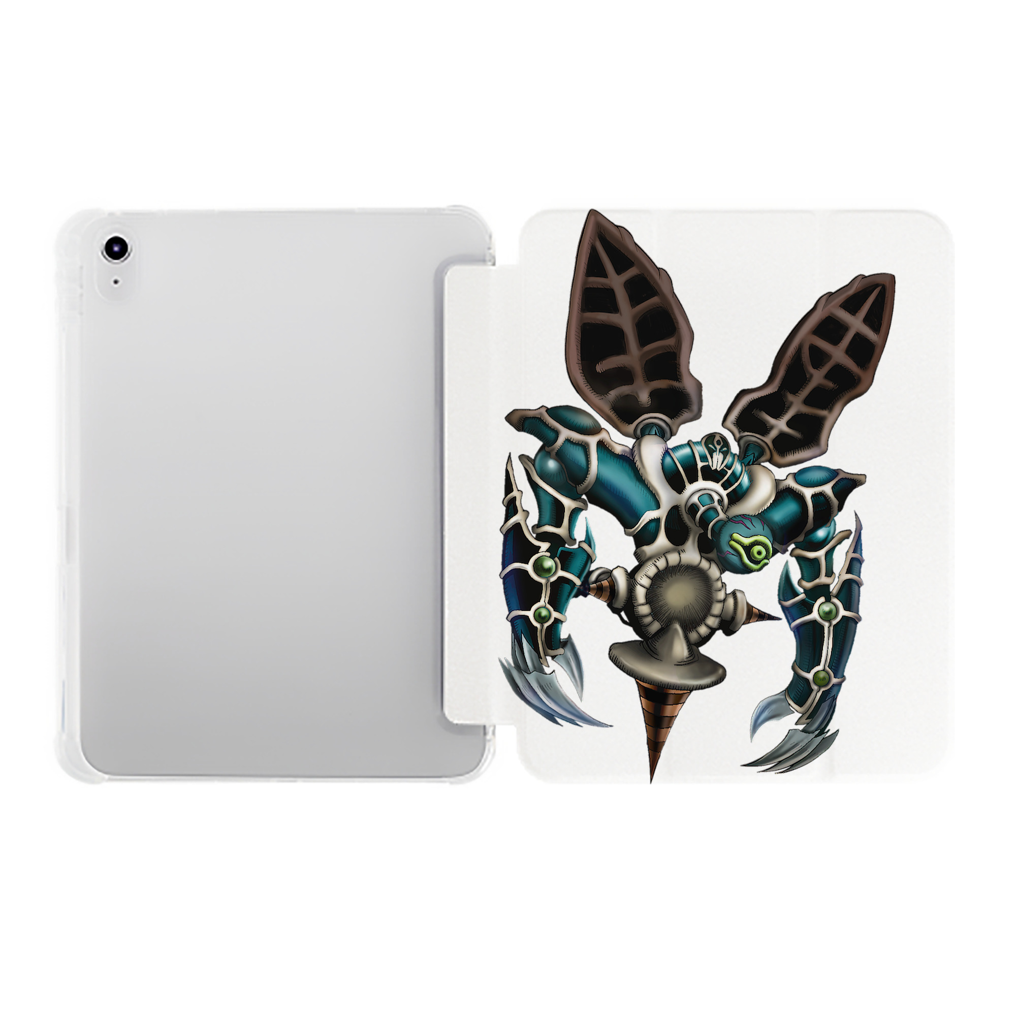 （画像用） 遊☆戯☆王 Yu-Gi-Oh! IPad ケース ペン収納付き 三つ折りスタンド PUレザー×シリコン 対応機種9.5/10.5/10.9インチ